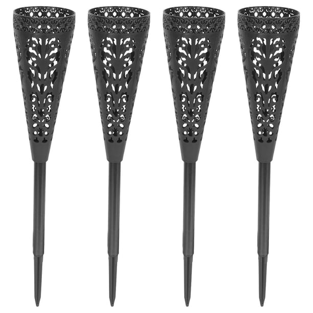 BRIGHTFUFU 4pcs Cementerio Cementery Ground Insertar tumba de la tumba Decoración Huecar Hollow Spike Vase