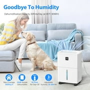 Aootek Dehumidifier for Basement,DOE 10pints/day Dehumidifier with 0.6Gal Tank,Humidity Control,Timer,Drain Hose ,24HR Timer,MAX 30 Pints Dehumidifier Spaces up to 3000 Sq. Ft