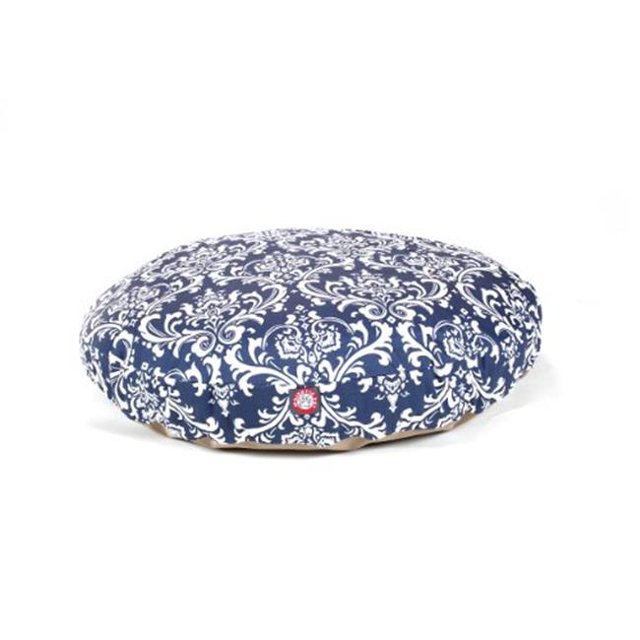 MajesticPet 788995510086 Lit pour Animaux de Compagnie Rond 42 Pouces, Bleu Marine - Grand