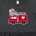 thumbnail image 4 of Inktastic Easter Red Firetruck with Pink Hearts Girls Toddler Dress, 4 of 5