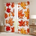 thumbnail image 6 of Manfei Orange Maple Leaf Curtains for Living Room, Fall Autumn Blackout Curtains Set of 2 (42x84), Plant Botanical Curtains and Drapes (42x84), Living Room Curtains Room Decor, 6 of 6