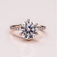 thumbnail image 5 of SOLITAIRE JEWELS 2CT Round Cut Moissanite Hidden Halo Engagement Ring Solid 10K Yellow Gold, 5 of 6
