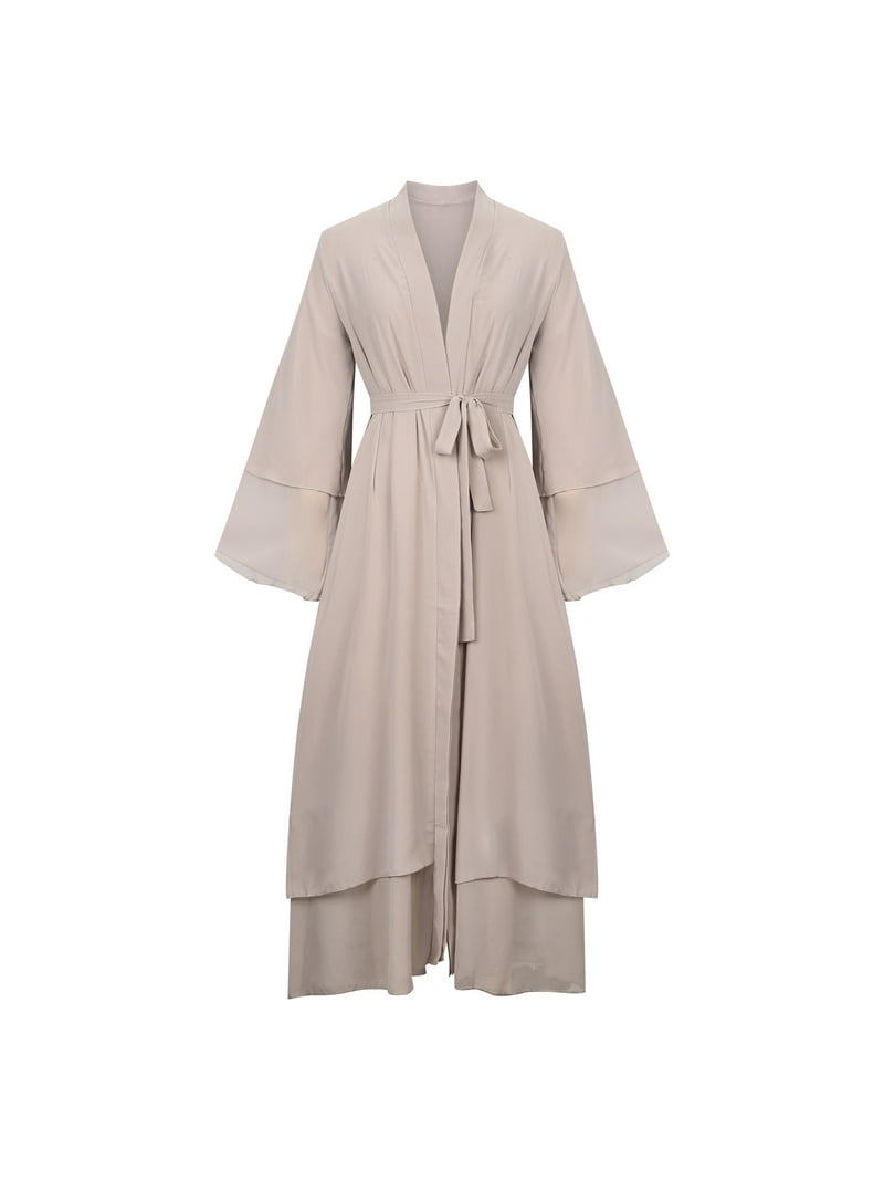 chiffon muslim dress Buy 2020 New Chiffon Abaya Muslim Women Lined Long Maxi Dress Turkey Dubai Solid Color Islamic Clothing from Changsha Loriya Garment Co., Ltd., China