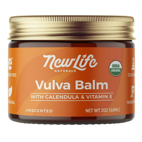 NewLife Naturals Vulva Cream with Calendula – Vaginal Moisturizer for Irritation Dryness Menopause - 2 oz