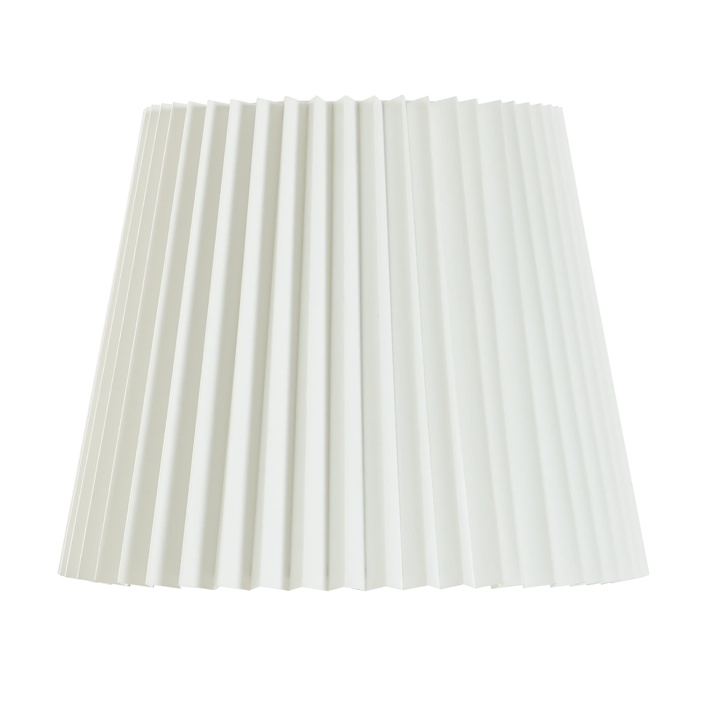 (2 pack) Better Homes & Gardens Knife Pleat Accent White Fabric Lamp Shade, 10"L x 10"W x 8"H