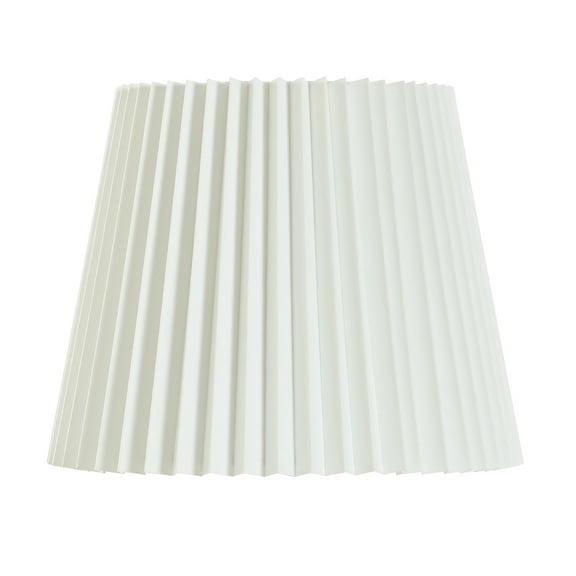 Better Homes & Gardens Knife Pleat Accent White Fabric Lamp Shade, 10"L x 10"W x 8"H