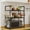 Black, variant on Homenest Microwave Shelf, Countertop Kitchen Shelf Organizer with Hooks, 2 Tier Microwave Stand and Spice Rack for Counter, White