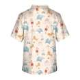 thumbnail image 3 of Men's Short Sleeve V Neck Small Animals Print Chest Pocket Carer TopS, 3 of 3