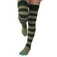 thumbnail image 5 of Seyurigaoka Women Juniors Knitted Stockings Autumn Winter Leisure Style Mixed Color Stripes Knee-high Socks Long Stockings for Teen Girls, 5 of 8