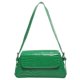 thumbnail image 1 of Bolso de hombro de charol de PU con patrón de cocodrilo para mujer (verde), 1 of 9