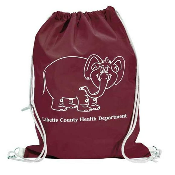 Superbagline QSB30 Burgundy Heavyweight Polyester Coated Waterproof Backpack - Pack of 25