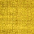 thumbnail image 1 of Ahgly Company Machine Washable Indoor Square Persian Yellow Traditional Area Rugs, 4' Square, 1 of 4