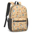 thumbnail image 2 of Corgi and Bone Peach Pattern 17" Waterproof Oxford School Backpacks for Teens, S-Shape Padded Straps, for School, Travel, Hiking, Camping, 2 of 5