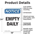 thumbnail image 2 of (2 Pack) Empty Daily OSHA Notice Sign 18 Inch X 24 Inch Plastic Sign, Weather Resistant, UV Protected for Workplace, Business, and Construction Site, Made in the USA, 2 of 8