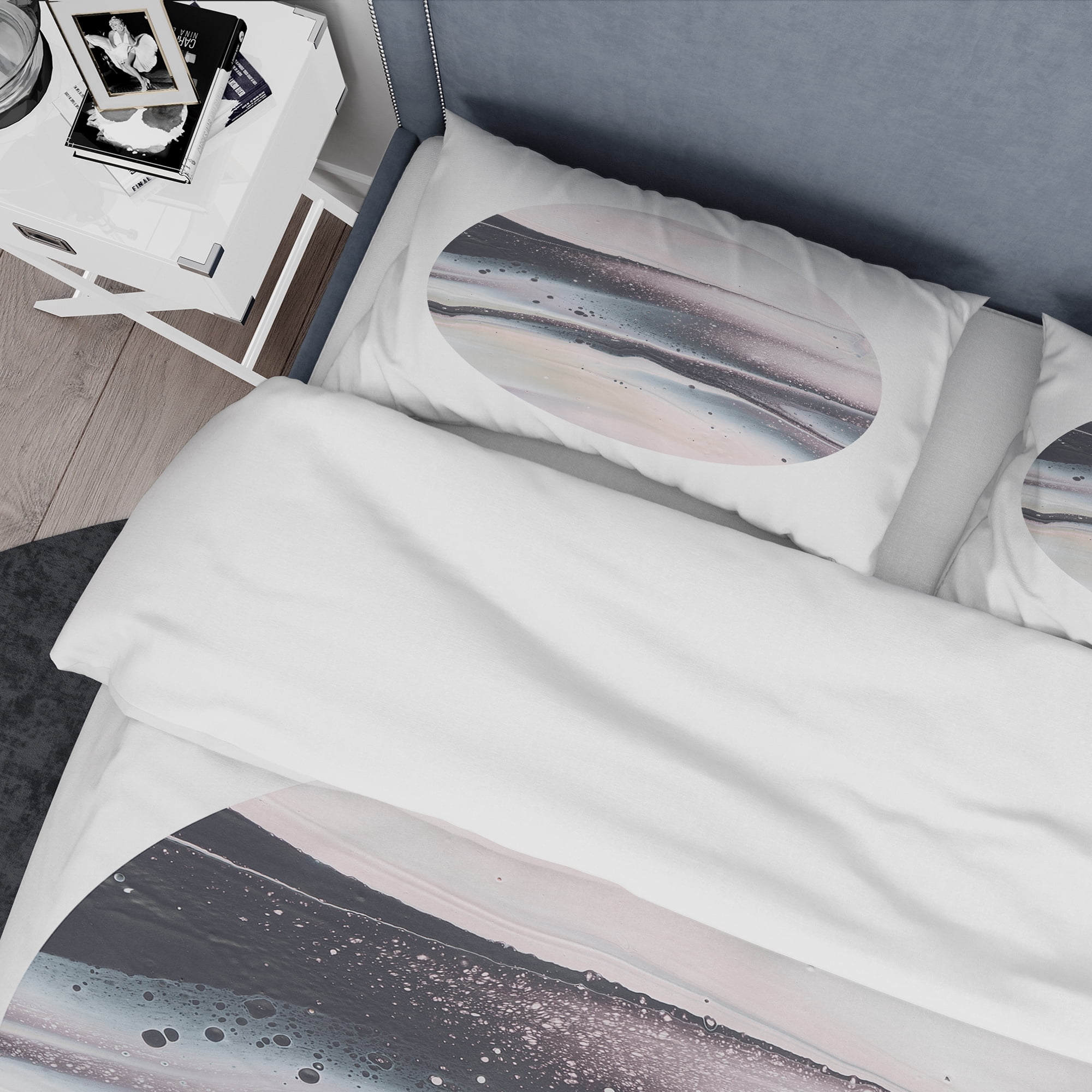 Designart 'Circle Marble I' Geometric Duvet Cover Set