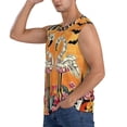 thumbnail image 3 of Fotbe Men's Halloween Flamingos Print Men's Sleeveless Muscle Tank Tops Casual T-Shirts for Gym Workout Beach-X-Large, 3 of 8