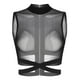 thumbnail image 3 of Lencería elástica con tirantes entrecruzado para mujer, Top corto cruzado, camisetas transparentes de malla transparente con cremallera en la espalda, camisetas sin mangas, ropa para fiesta Rave, 3 of 5