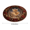 thumbnail image 3 of Lumulena Round Christmas Doormat - 3D Visual Effect Entryway Mat Absorbent Non-Slip Crystal Velvet Flocking Floor Rug, Christmas Themed Floor Mat for Bathroom Kitchen Hallway Decoration, 3 of 6
