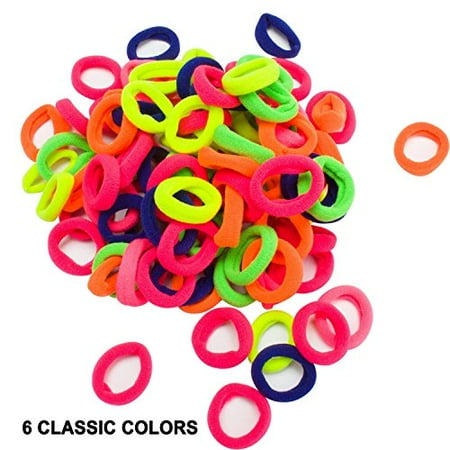 Unique Bargains 8 Pcs Black Elastic Rubber Ponytail Holders Hair