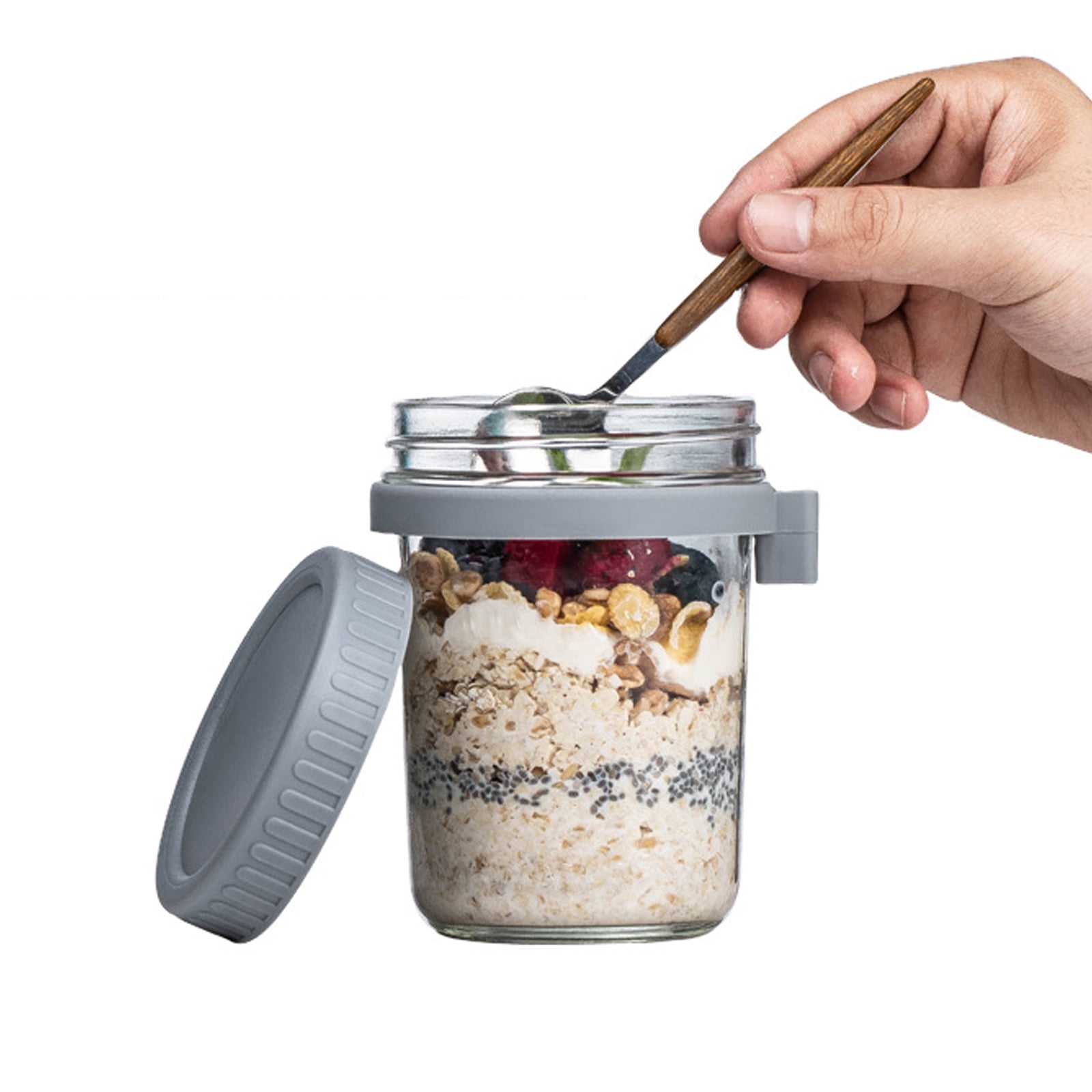 Irenare 9 Pcs Overnight Oats Containers with Lids and Spoons 12 oz Overnight  Oats Jars Oatmeal Container Glass Mason Jars for Overnight Oats Meal Prep  Yogurt Salad Fruit - Yahoo Shopping