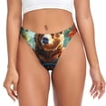 thumbnail image 1 of Fotbe Maple Meditating Bear Tanga Sin Costuras para Mujer con Estampado – Panties Invisibles, Transpirables y Cómodos para Uso Diario-XX-Large, 1 of 6