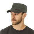 thumbnail image 1 of TOPTIE Mens Cotton Twill Army Cadet Cap, Adjustable Military Hat, Army Green, 1 of 7