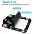 thumbnail image 3 of Square 2Pack PU Leather Winter Cute Animal Sloth Cruise Luggage Tag with Privacy Cover and Stainless Steel Ring - Suitable for Travel Handbags Backpacks Luggage Tags, 3 of 6