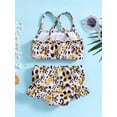 thumbnail image 3 of Bagilaanoe Toddler Baby Girls Swimsuits 2 Piece Bikinis Set Leopard Print Sleeveless Camisole Tops + Briefs 12M 24M 3T 4T 5T 6T Kids Swimwear Bathing Suit Beachwear, 3 of 9