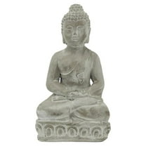 Urban Trends Collection 12" Cement Sitting Buddha Figurine in Dhyana Mudra Meditating Position