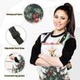 thumbnail image 2 of Christmas Tree with Holly and Berries 5 Pcs Kitchen Set Heat Resistant Oven Mitts and Non-Slip Pot Holders with Adjustable Cooking Apron, 2 of 6