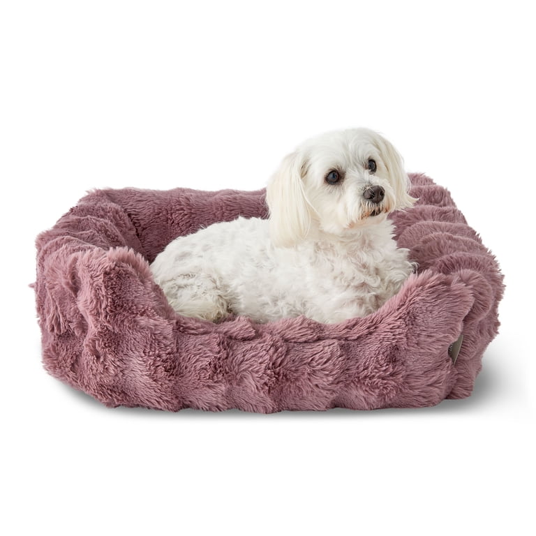 Vibrant Life Small Bubble Faux Fur Orthopedic Cuddler Bed, Pink photo 5