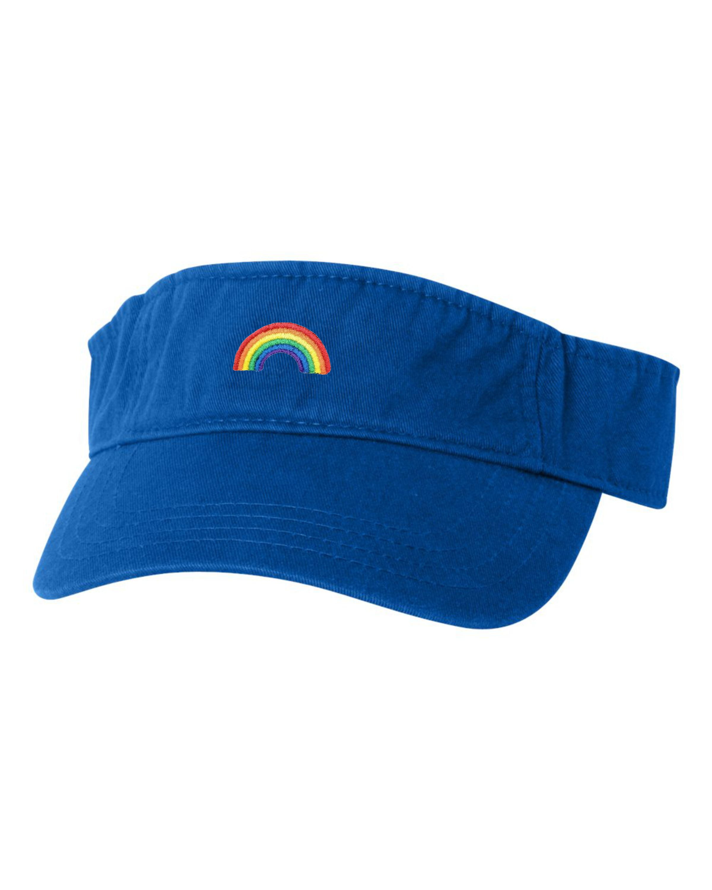 Adult Rainbow Embroidered Visor Dad Hat