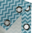 thumbnail image 4 of Ambesonne Chevron Grommet Curtain, Sea Colored Zigzags, 50" x 120", Teal Pale Blue, 4 of 6
