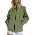thumbnail image 2 of Women's Oversized Weatherproof Raincoat with Adjustable Hood 2025 Fashion Windbreaker for Outdoor Activities, 2 of 5