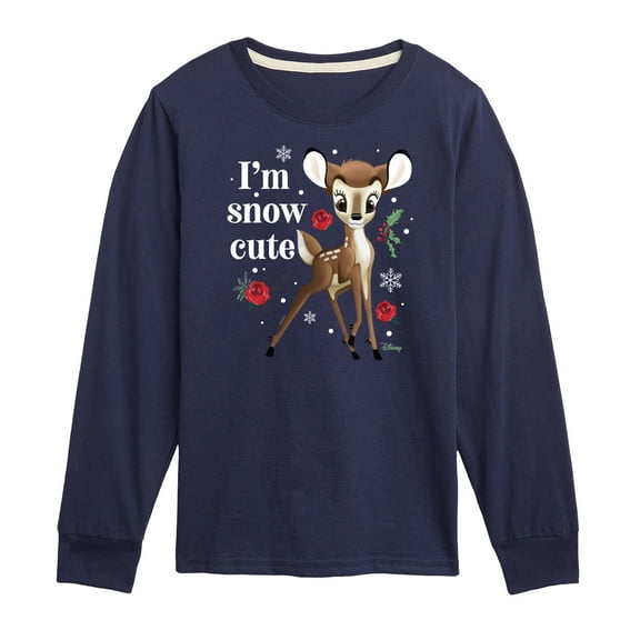 Disney Bambi - Christmas - I'm Snow Cute Roses - Toddler & Youth Long Sleeve Graphic T-Shirt