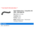 thumbnail image 2 of Upper Radiator Hose - Compatible with 2000 - 2003 BMW M5 2001 2002, 2 of 2