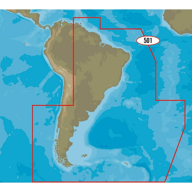 Carta marina C-MAP 4D SA-D501 Del Golfo de Paria al Cabo de Hornos