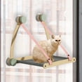 thumbnail image 3 of Cat Window Perch with Strong Suction Cups Comfortable Easy to Install Space Saving Sturdy Hammock for Bedroom Wall Indoor Climbing Playing Pink, 3 of 9