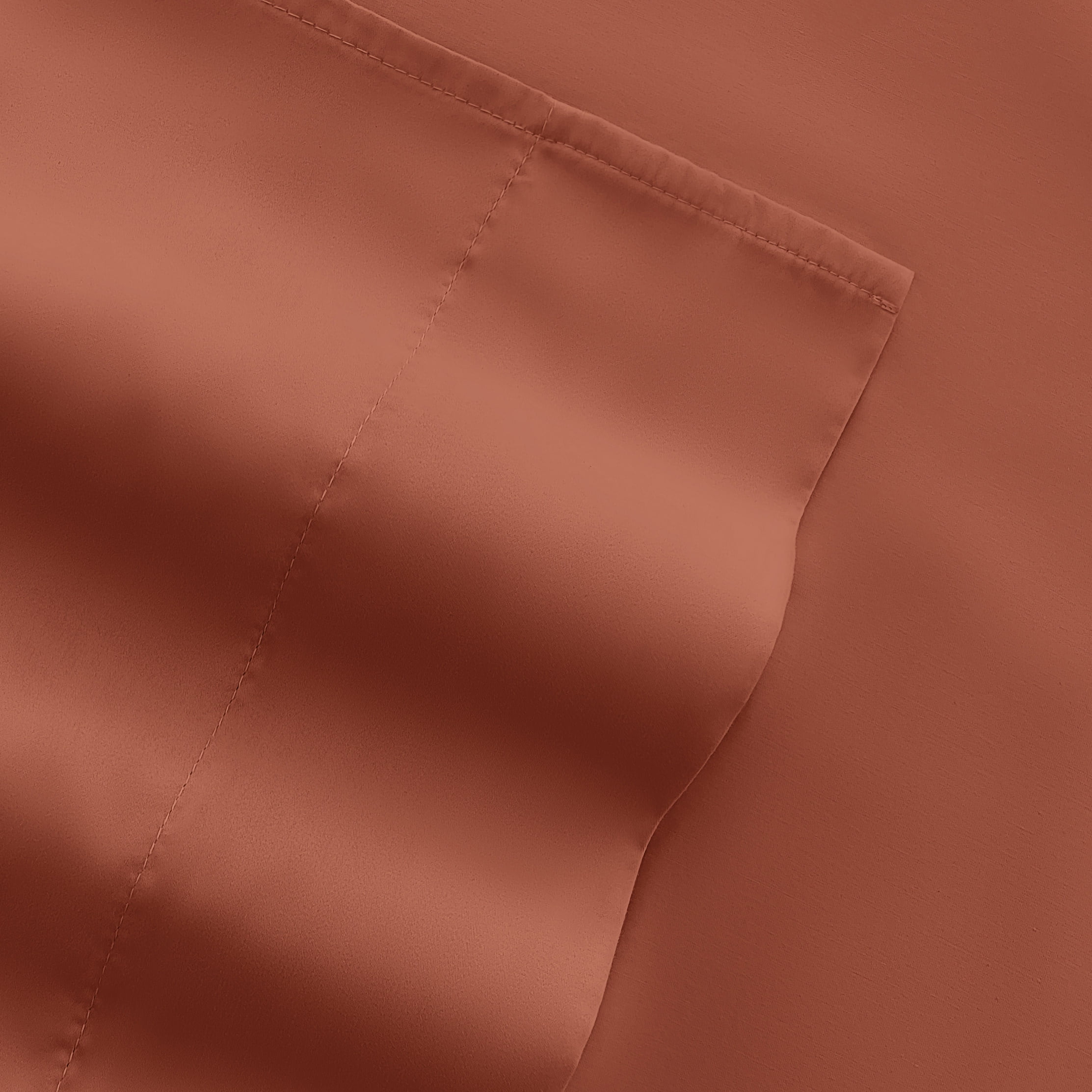 Twin, Clay Solid Microfiber 6 Piece Bed Sheet Set, by Noble Linens