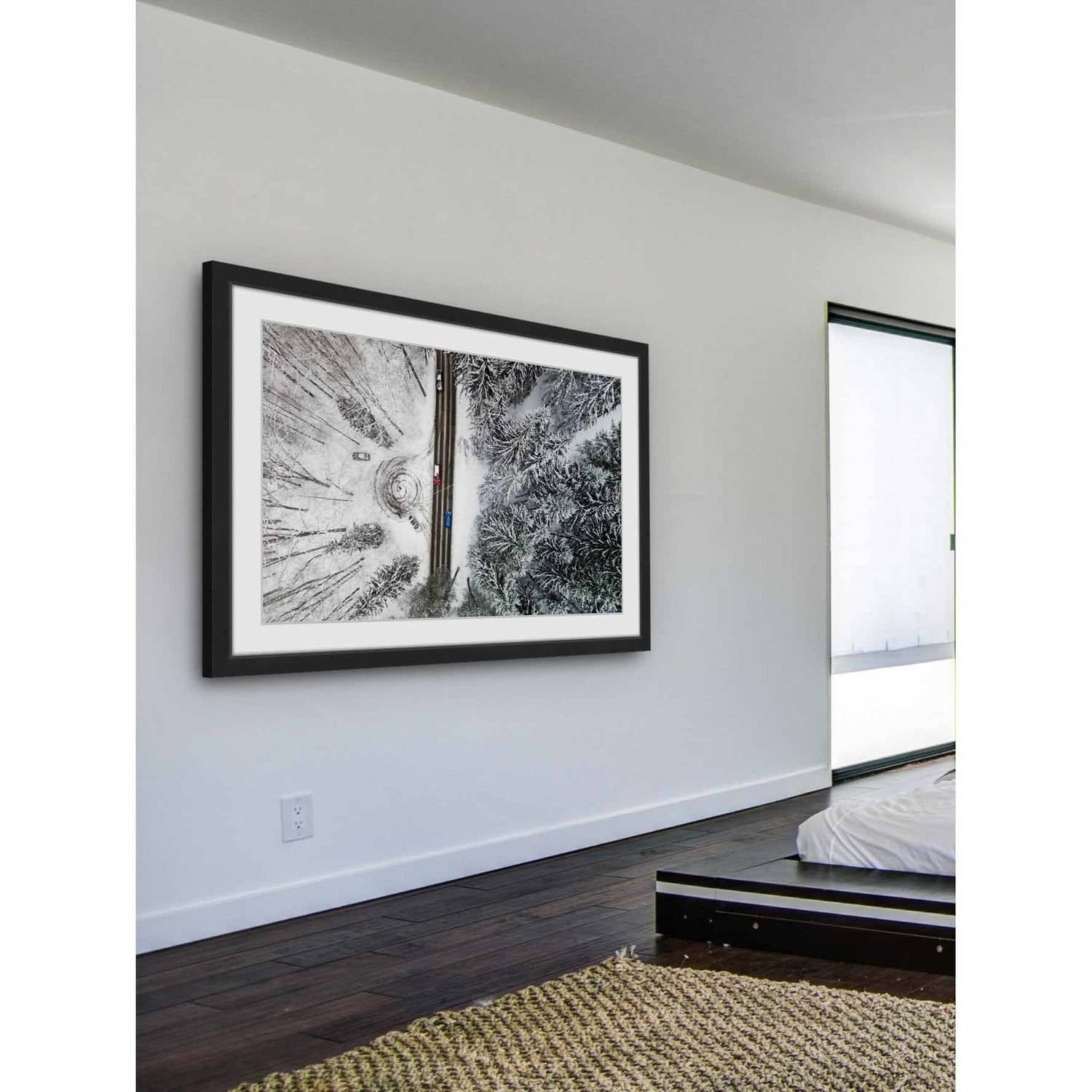 Marmont Hill "Frozen Trees" by Karolis Janulis Framed Painting Print