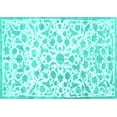 thumbnail image 1 of Ahgly Company Indoor Rectangle Persian Turquoise Blue Traditional Area Rugs, 5' x 8', 1 of 4