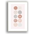 thumbnail image 4 of IDEA4WALL Framed Canvas Prints Wall Art Striped, Dotted & Spiral Pastel Pink Circles Abstract Shapes for Living Room, Bedroom, Office Ready to Hang - 24x36 inches, 4 of 4