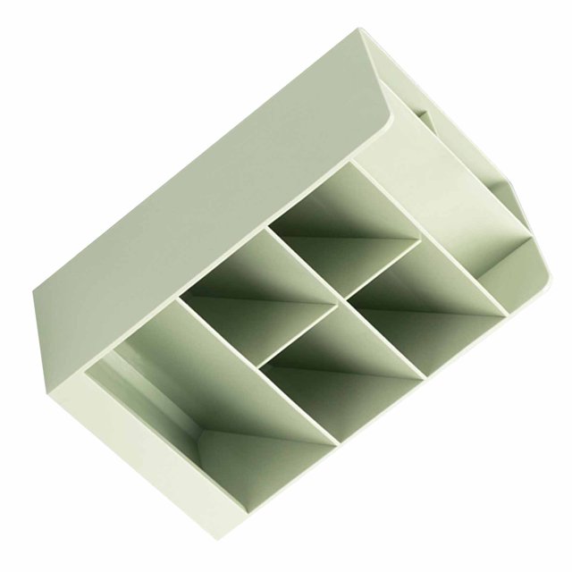 Modern Slanted Design Pen Holder Large Capacity 5 Compartments Pen Case for School and Office
