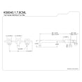 thumbnail image 5 of Kingston Brass KS6048CML Manhattan Two-Handle Wall Mount Roman Tub Faucet, Brushed Nickel, 5 of 7