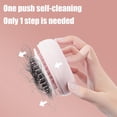 thumbnail image 3 of Retractable One-Touch Hair Cleaning Comb, Multifunctional Travel Brush for Women, Adds High Crown Volume & Detangles, Portable & Easy Clean Hair Comb for All Hair Types, Gentle Scalp Massage, 3 of 8