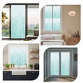 thumbnail image 7 of Window Privacy Film Blue Ombre Stained Glass Window Film Decorative Sun Block Window Cover Farmhouse Stripes Modern Abstract Art Window Clings Static Adhesive Sticker for Bathroom 17.7"x78.7", 7 of 7