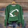 thumbnail image 4 of Sweatshirt, Football Shirts for Women Football Mom Sweatshirt Women's Crewneck Sweatshirt, Green, 4 of 4