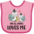 thumbnail image 3 of Inktastic Zebra My Glamma Loves Me Boys or Girls Baby Bib, 3 of 4
