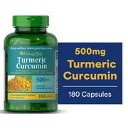 (2 pack) Puritan's Pride Turmeric Curcumin 500 mg-180 Capsules