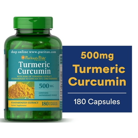 Puritan's Pride Turmeric Curcumin 500 mg-180 Capsules